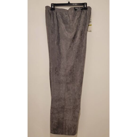 Alfred Dunner Classics Straight Leg Corduroy Pants Size 14 Short Gray - Picture 7 of 11